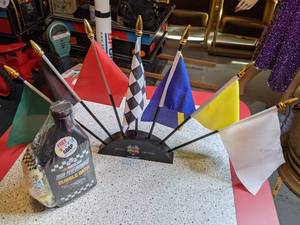 lot 1352 image: NASCAR Bubble Bath and Flag Set