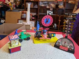 lot 1383 image: Plastic Racing Art Pieces and miscellaneous Ephemera