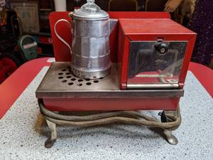lot 1340 image: Vintage  camping stove with Coffee maker
