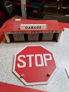 lot 1351 image: Stop Sign and Gas Station Model