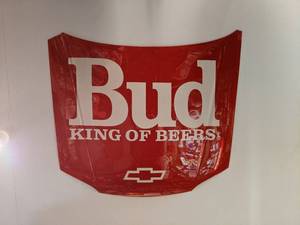 lot 1284 image: Budweiser Race Car Hood Promo