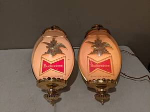 lot 1290 image: Two Budwesier Wall Scones