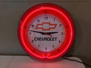lot 1237 image: Chevrolet Electric Wall Clock