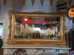 lot 1241 image: Large Budweiser Mirror