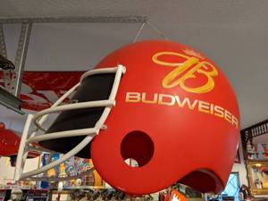 lot 1248 image: Oversized Budweiser Football Helmet