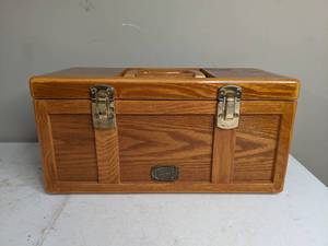 lot 1205 image: Thomas Museum Series Oak Tool Box