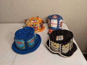lot 1211 image: Knitted Beer Advertising Hats