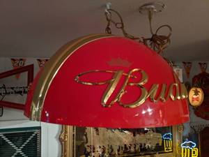 lot 1227 image: Budweiser Hanging Ceiling Lamp