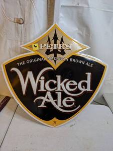 lot 1020 image: Pets Wicked Ale Bar Tin Sign
