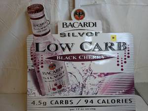 lot 1023 image: Bacardi Silver Black Cherry Advertising Sign