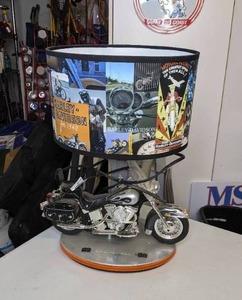lot 989 image: Harley Davidson Motorcyle Table Lamp w Nightlight