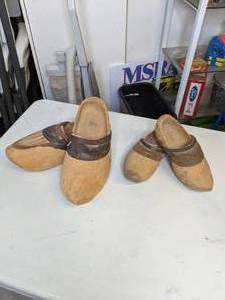 lot 1108 image: Vintage Wooden Clogs