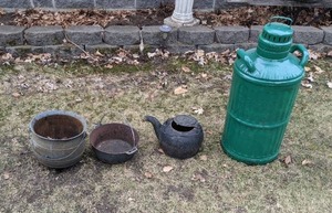 lot 1140 image: Milk Jug and Cast Iron Cookware