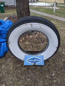 lot 1144 image: Goodyear Whitewall Tire Display