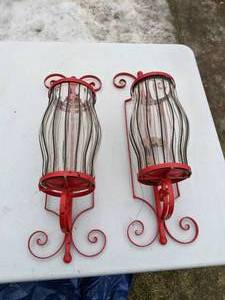 lot 1154 image: Pair of Metal Sconces