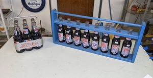 lot 1166 image: Vintage Metal & Wood Pepsi Carriers w Bottles