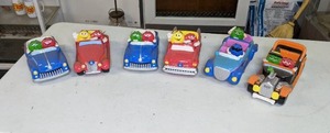 lot 1169 image: Six Ceramic Vintage Car M&M Figurines