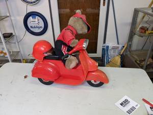 lot 1501 image: Dale Earnhart Jr Teddy Bear on a Motorcycle