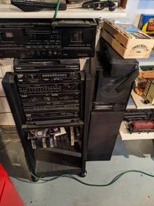 lot 1508 image: Yorx Grandeur Stereo with Floor Speakers and Tapes