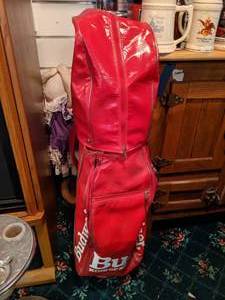 lot 1436 image: Budweiser Golf Bag with Clubs
