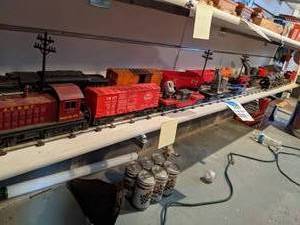 lot 1517 image: Shelf full of Model Train Cars