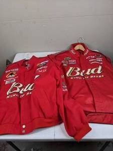 lot 1177 image: XXL & XXXL Budweiser Racing Jackets