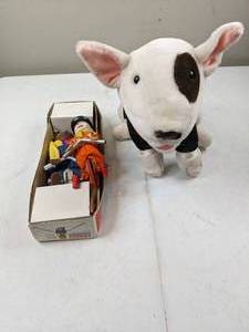 lot 1443 image: Plush Spuds McKenzie Doll and Vintage High Wire Toy With Bonus Character