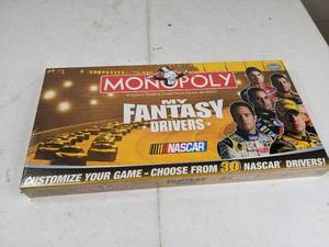 lot 1445 image: Monopoly Fantasy Drivers NASCAR Board Game NIB