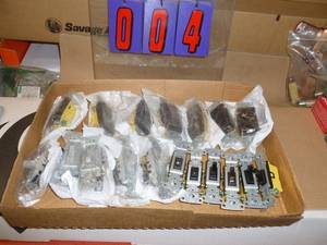 Flat of New Electrical Parts. As shown.