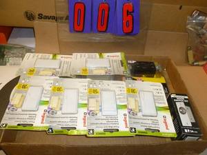 Flat of New Electrical Parts. As shown.