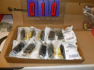 Flat of New Electrical Parts. As shown.