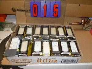 Flat of New Electrical Parts. As shown.