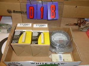 Flat of New Electrical Parts. As shown.
