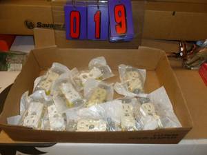 Flat of New Electrical Parts. As shown.