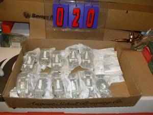 Flat of New Electrical Parts. As shown.