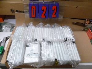 Flat of New Electrical Parts. As shown.