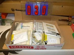 Flat of New Electrical Parts. As shown.