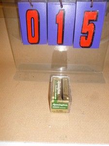 Remington .17 HMR ammo. Box of 50. As shown.