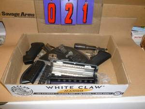 Flat of gun parts. As shown.