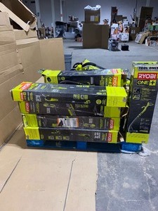 Pallet of Assorted Ryobi Electric and Gas Powered Tools. Open box, See Pictures