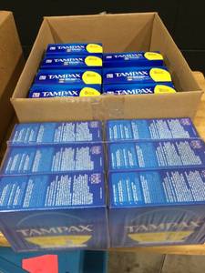 Open Case TAMPAX Back Up Protection Unscented Tampons 20Box