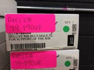 ProCare Deluxe Rib Belt Size XL Male DJO 79-89068 (3 Pack) and Deluxe Rib Belt Size L Female DJO 79-89077 (1 Pack)