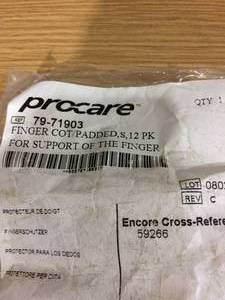 ProCare Finger Cots Padded Splint Size S DJO 79-71903