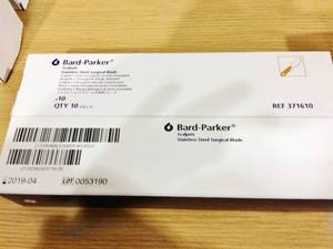 Bard-Parker Scalpels Stainless Steel Surgical Blade, Size 10, 371610,&nbsp10Box