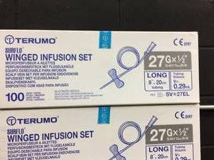 Terumo Surflo Winged Infusion Set 27G 12 Tubing 8 (0.29 ml) (5pack)