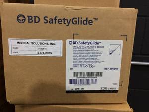 12 Cases BD SafetyGlide Syringes 3ml 25G 58 (0.5mm x 16mm)&nbsp&nbsp