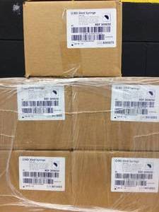 5 Cases BD 30ml Syringe 309650 with&nbspLuer-Lok tip - 1 Case Is Open