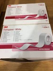 2 Boxes 3M Transpore White 1534-1 Surgical Tape