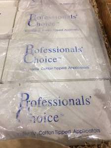 Partial Case Professionals Choice Non-Sterile Cotton Tipped Applicators 76100