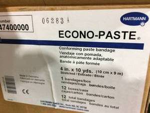 Partial Case Hartman Econo-Paste Conforming Paste Bandage 4 x 10 yd (10 cm x 9 m) 12Box